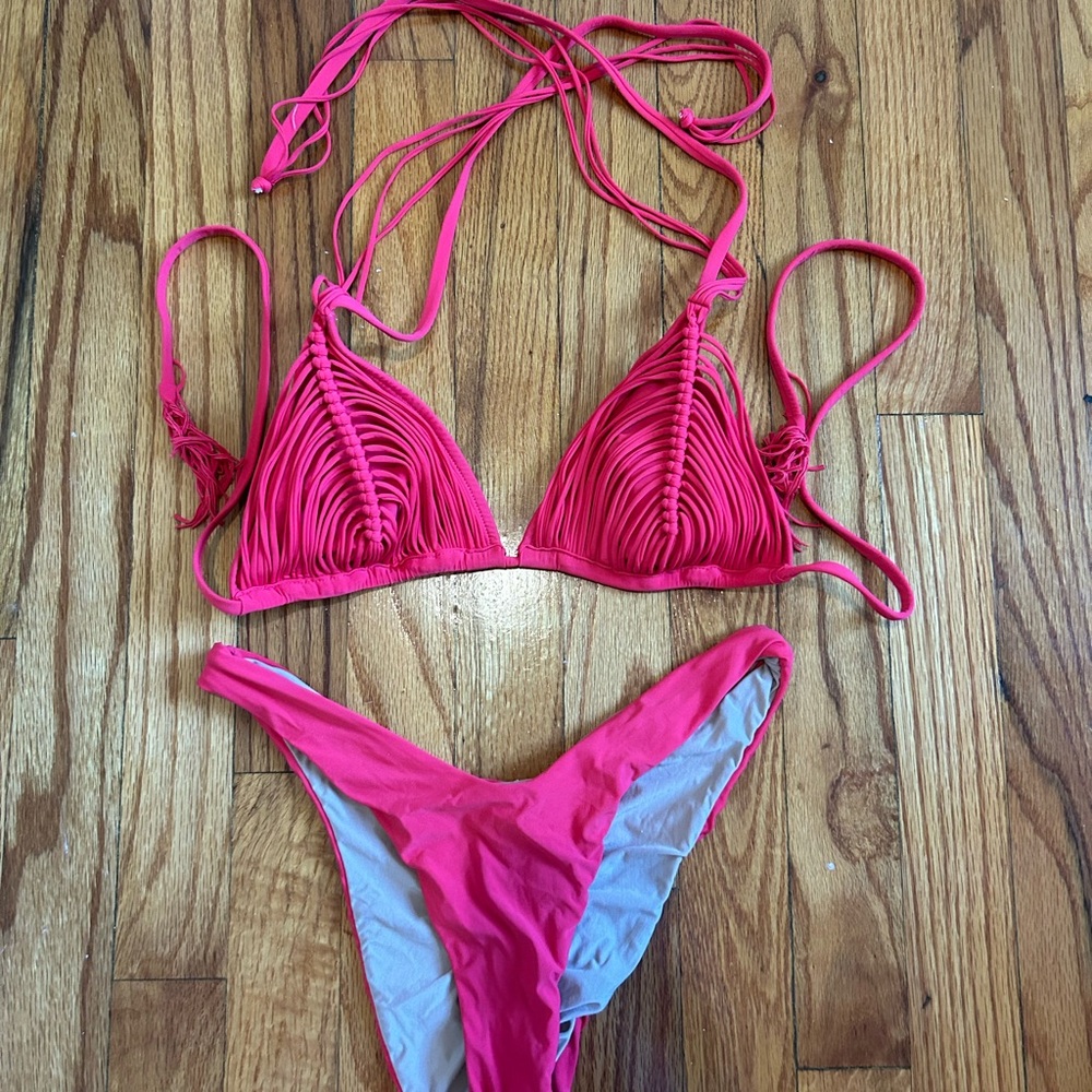 PQ Swim Pink Triangle Bikini Set